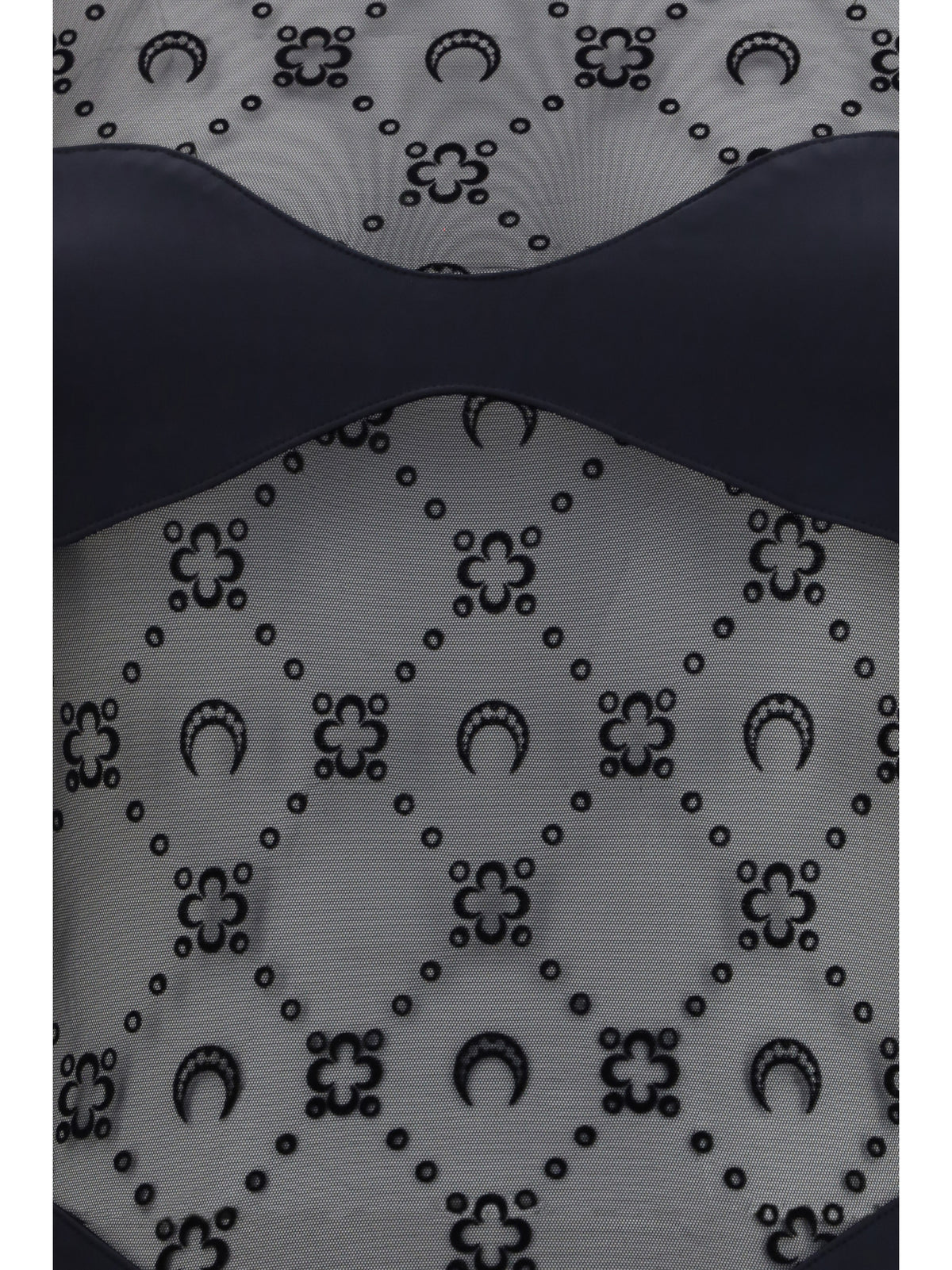 Marine Serre Women Mesh Body With Moon Motif