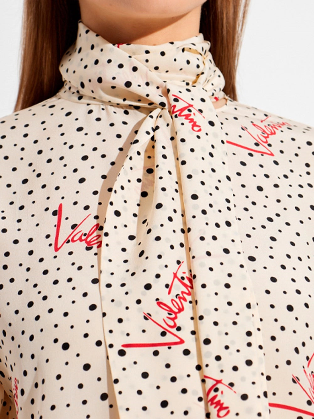 Valentino Garavani Women Plus De Pois Crepe De Chine Bubble Shirt VALENTINO GARAVANI
