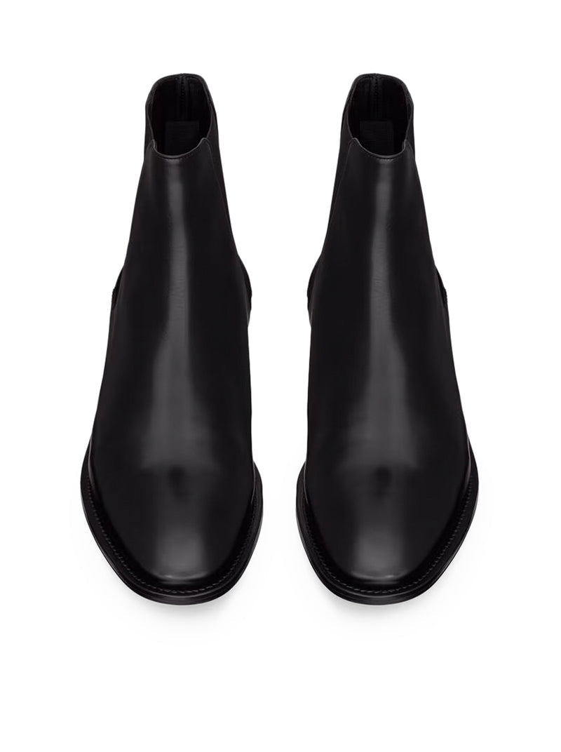 Saint Laurent Men Adrien Box Leather Chelsea Boots SAINT LAURENT