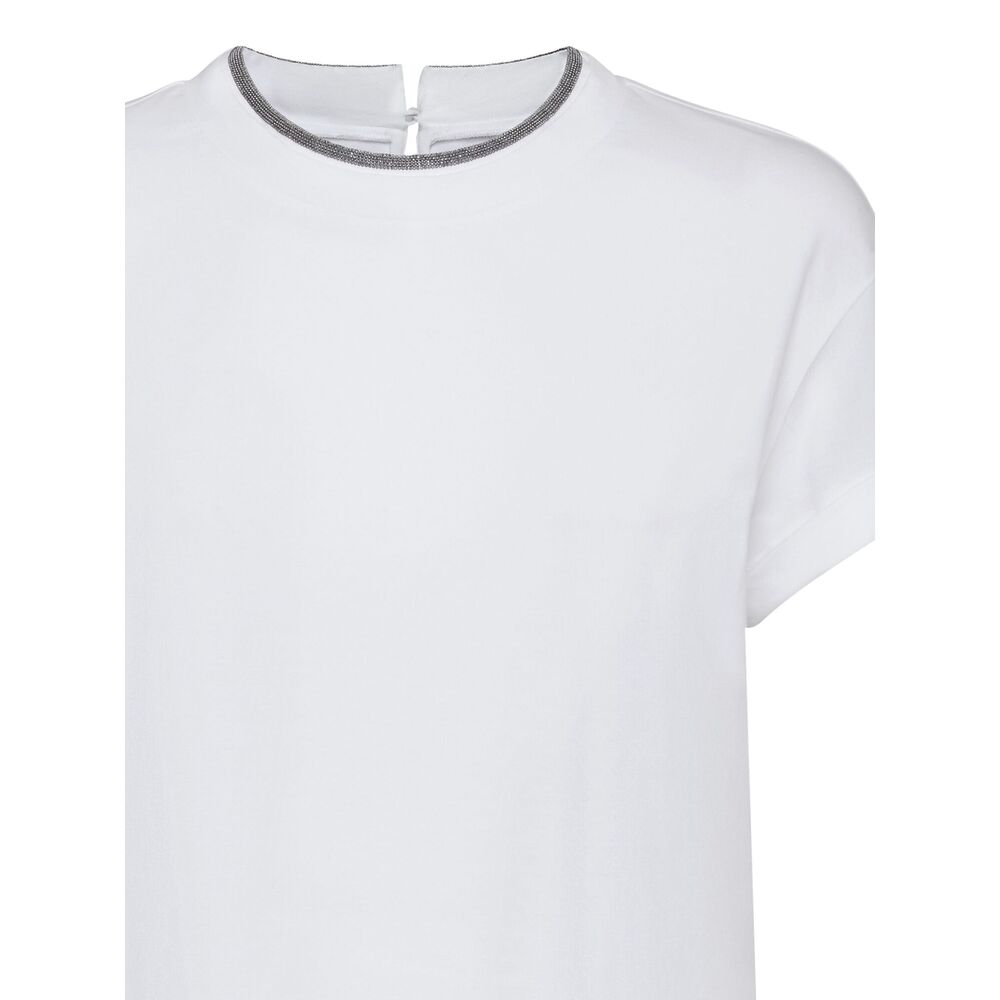 Brunello Cucinelli White Tops - T-Shirts & Jerseys Women BRUNELLO CUCINELLI