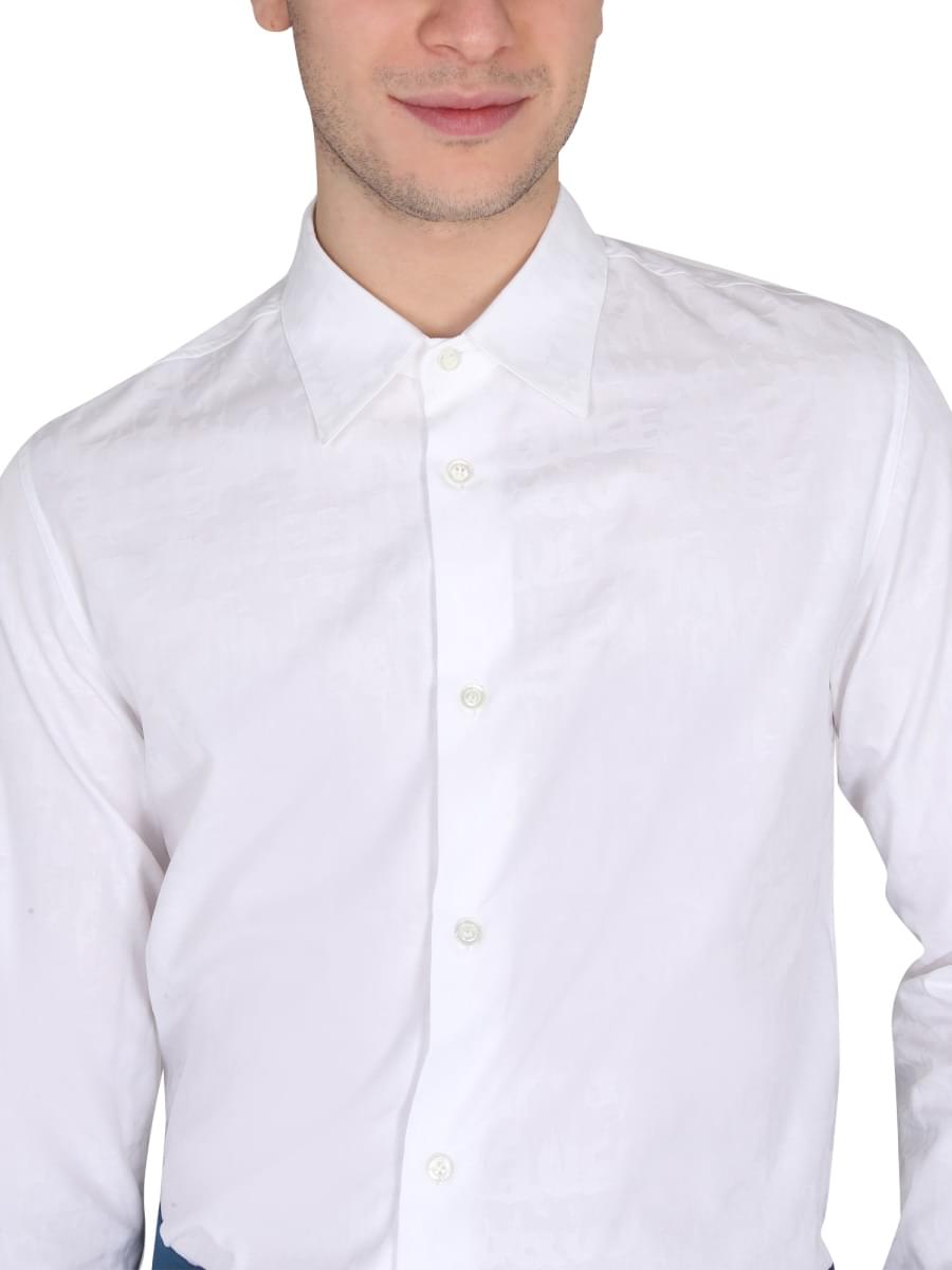 Alexander Mcqueen Men Graffiti Logo Shirt ALEXANDER MCQUEEN