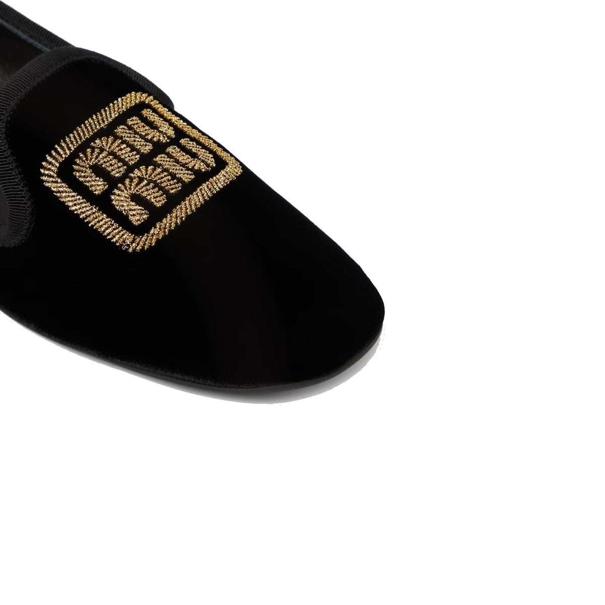 Miu Miu Logo Velvet Flats Women MIU MIU