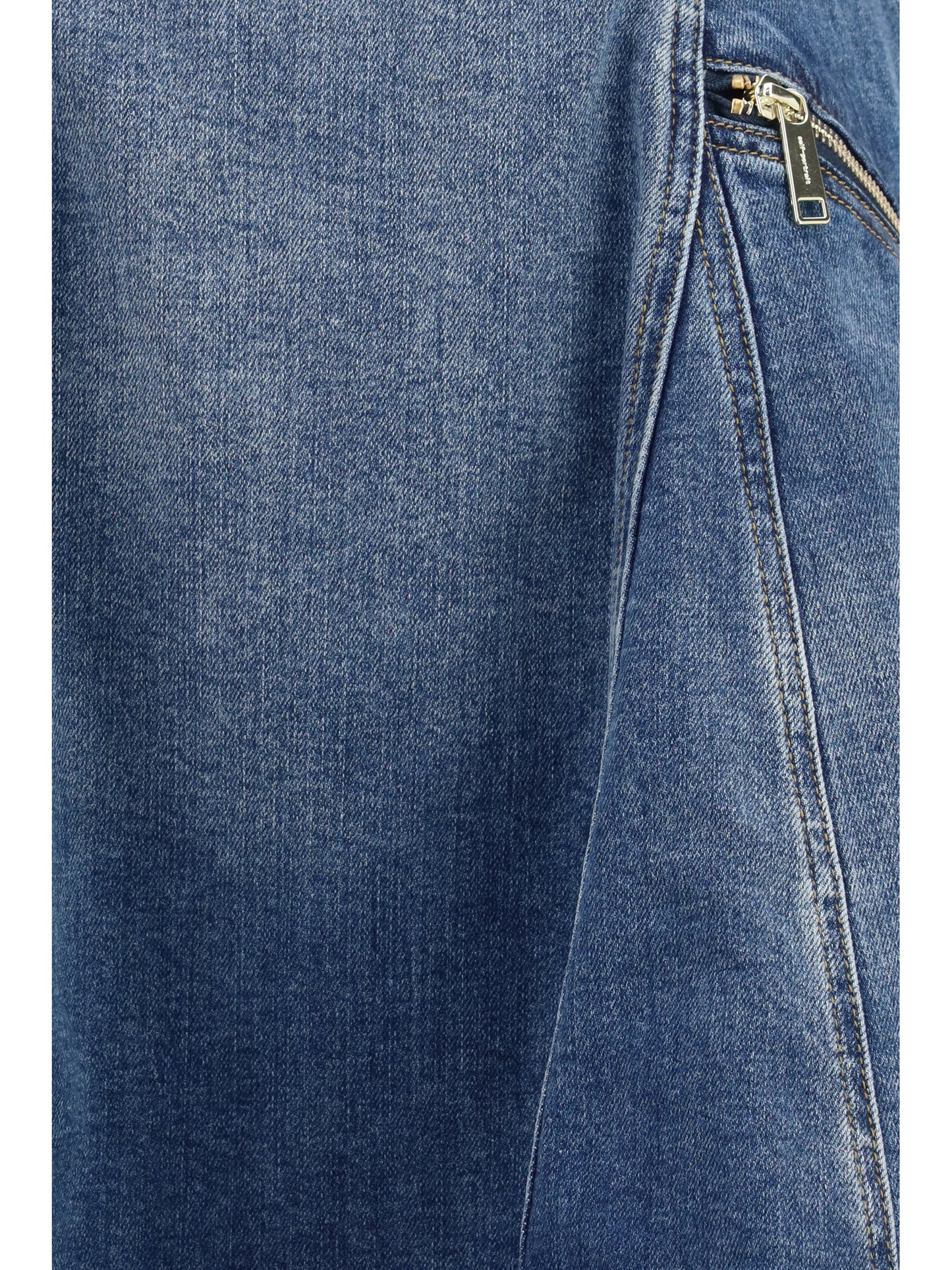 Self-Portrait Women Denim Flared Mini Dress