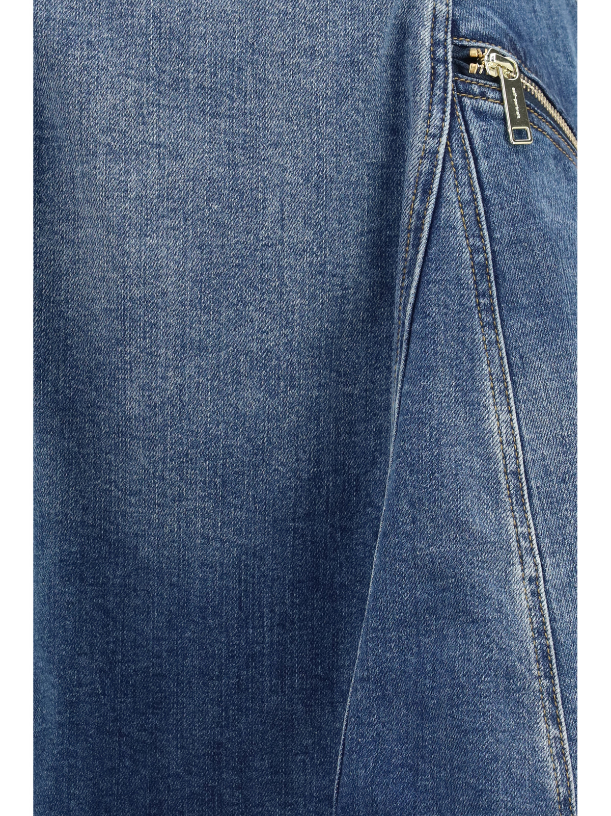 Self-Portrait Women Denim Flared Mini Dress SELF-PORTRAIT
