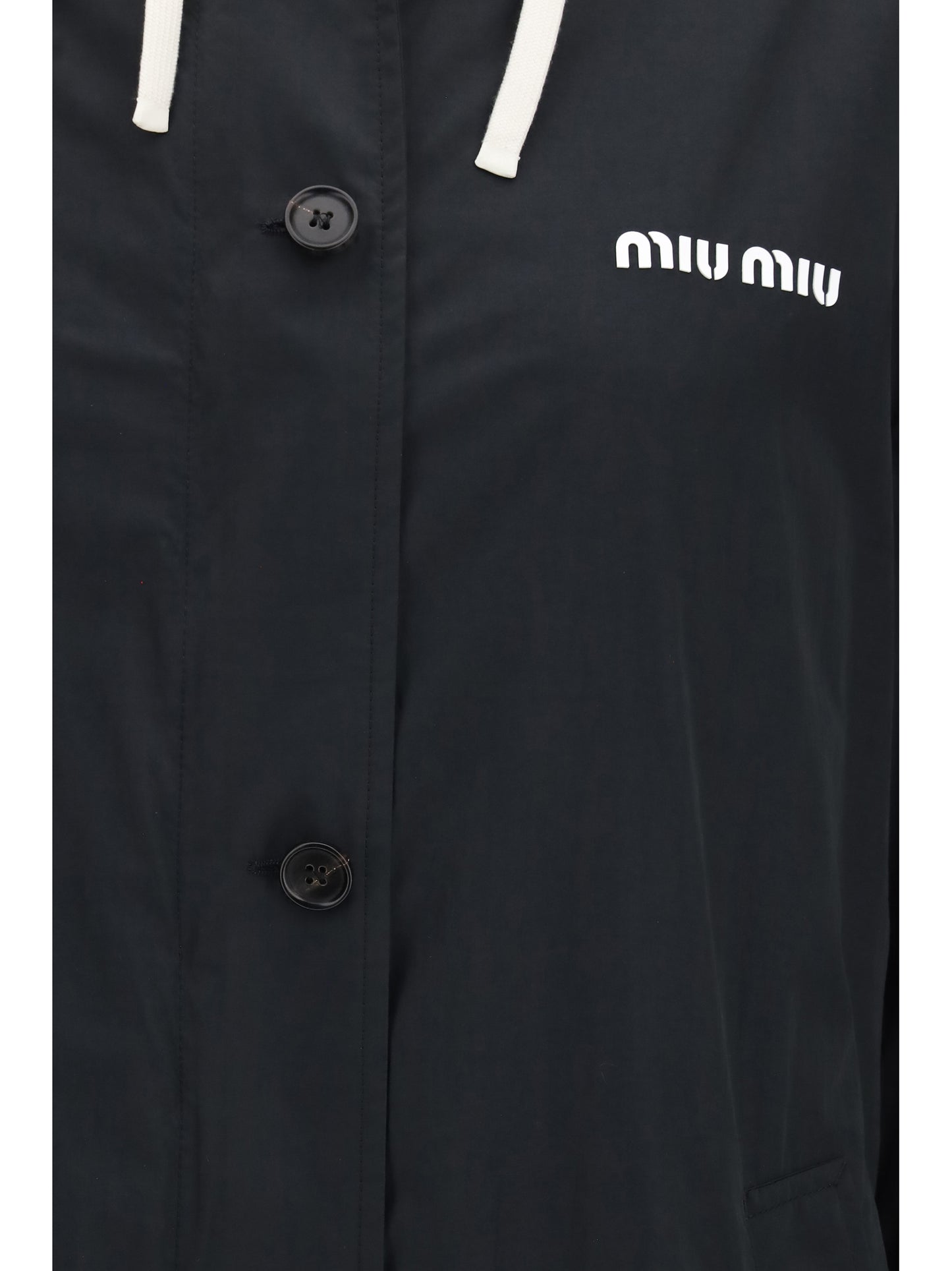 Miu Miu Women Panama And Fleece Single-Breasted Peacoat MIU MIU