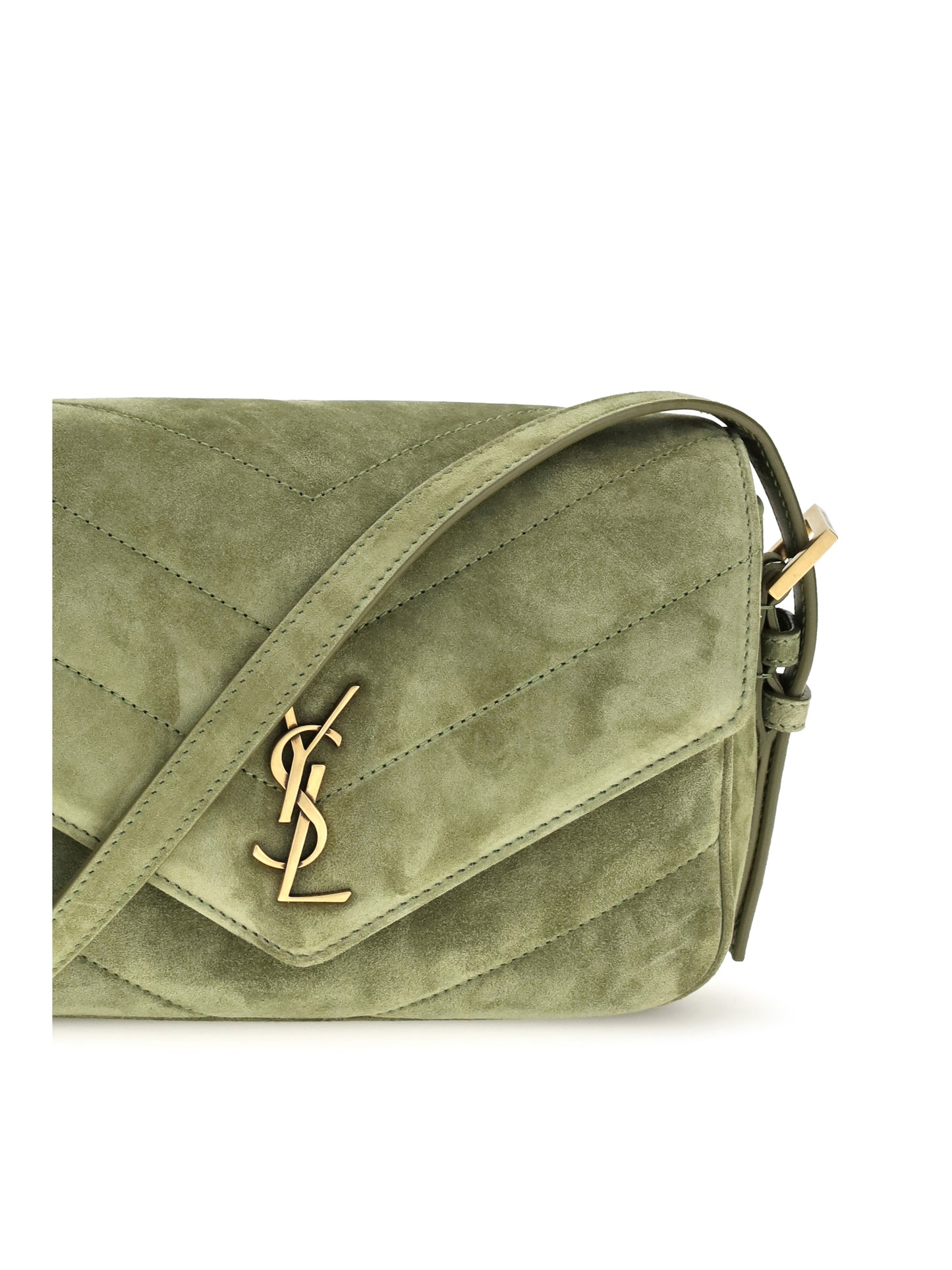 Saint Laurent Women Small Loulou Matelassé Suede Shoulder Bag SAINT LAURENT