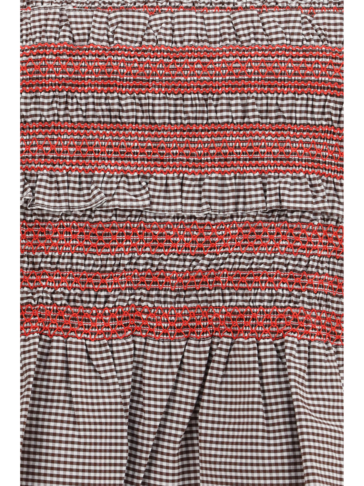 Ganni Women Elastic Printed Top With Ruching And Side Ties GANNI