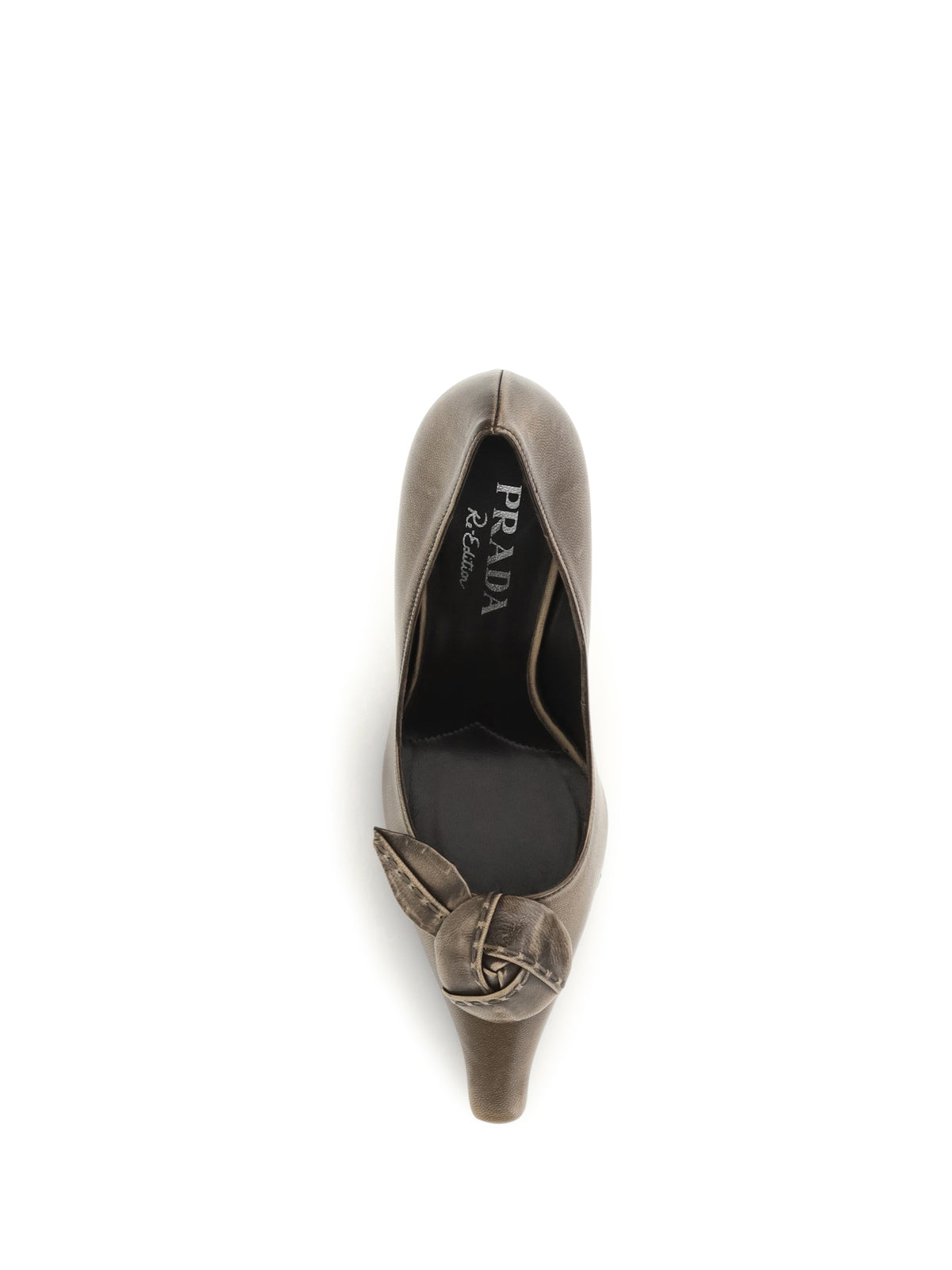 Prada Women Leather Pumps With Rose Appliqué PRADA
