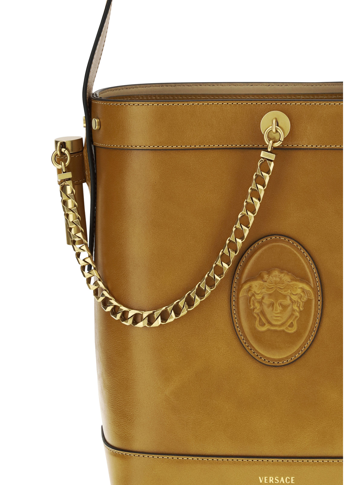 Versace Women Small Leather Pivot Bucket Bag VERSACE