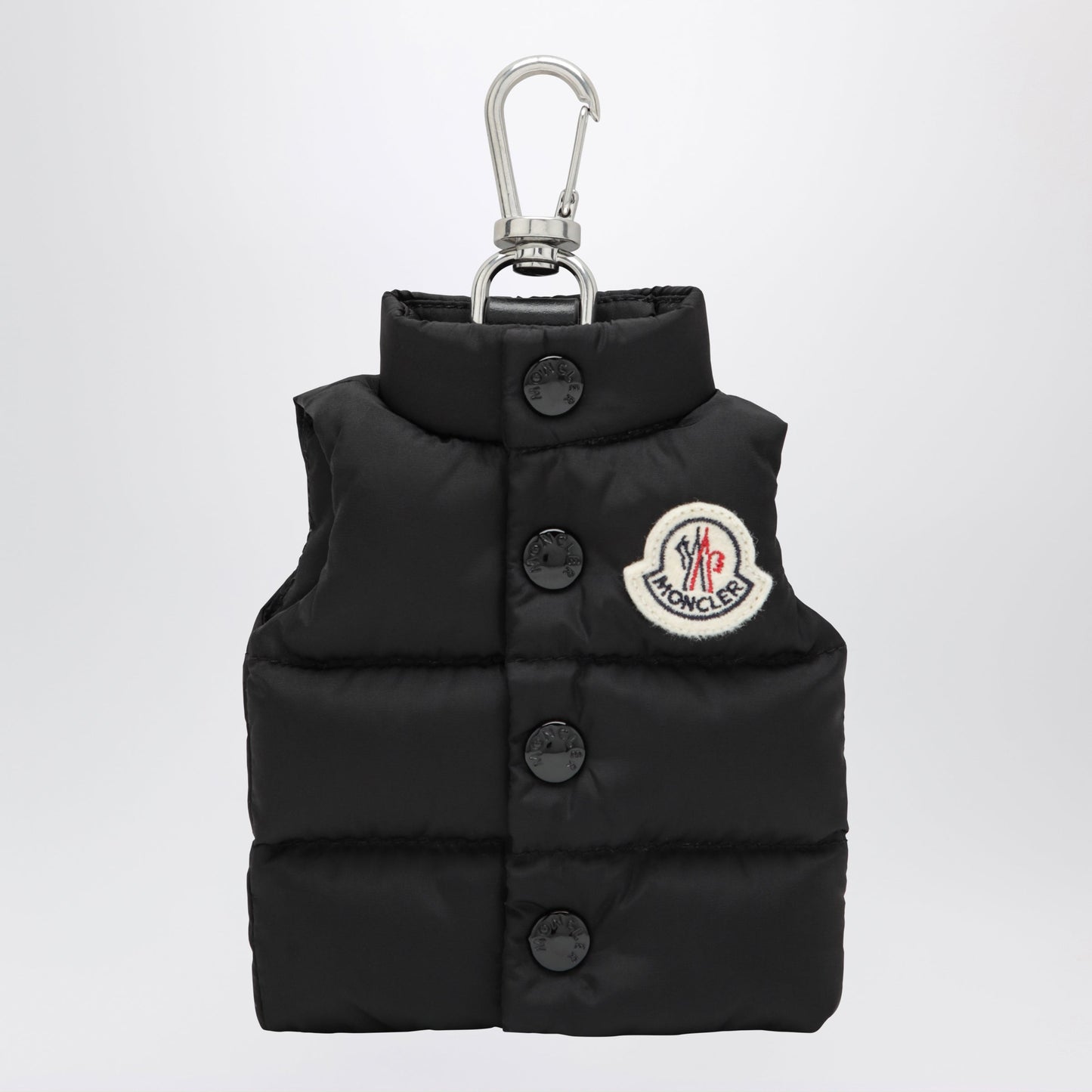 Moncler Black Down Jacket-Shaped Keyring In Nylon Men MONCLER