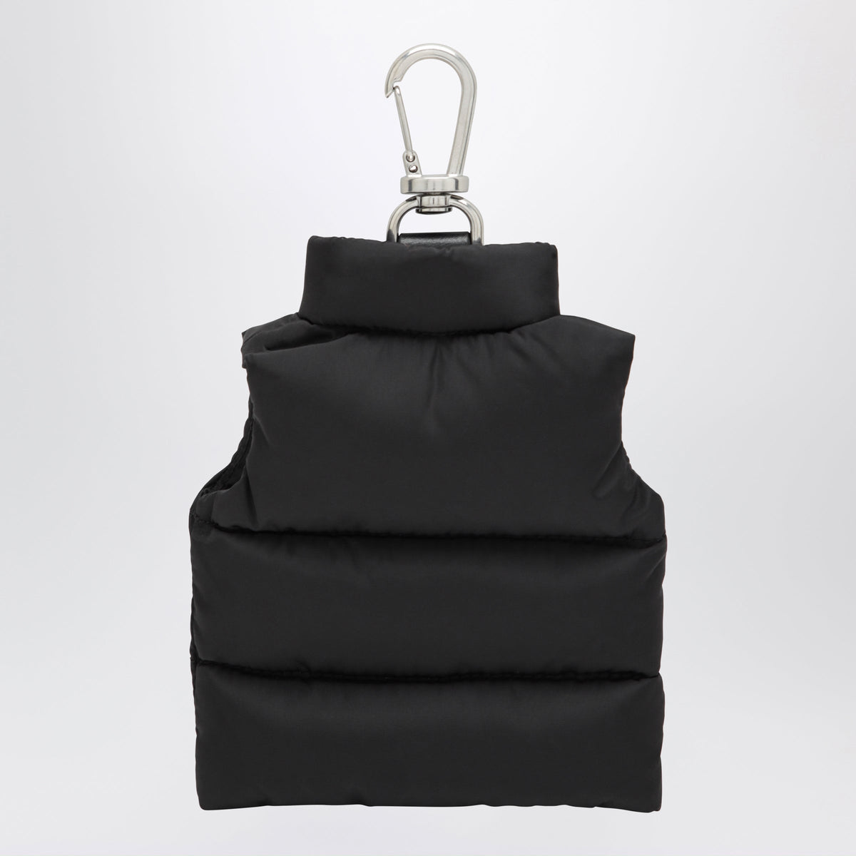 Moncler Black Down Jacket-Shaped Keyring In Nylon Men MONCLER