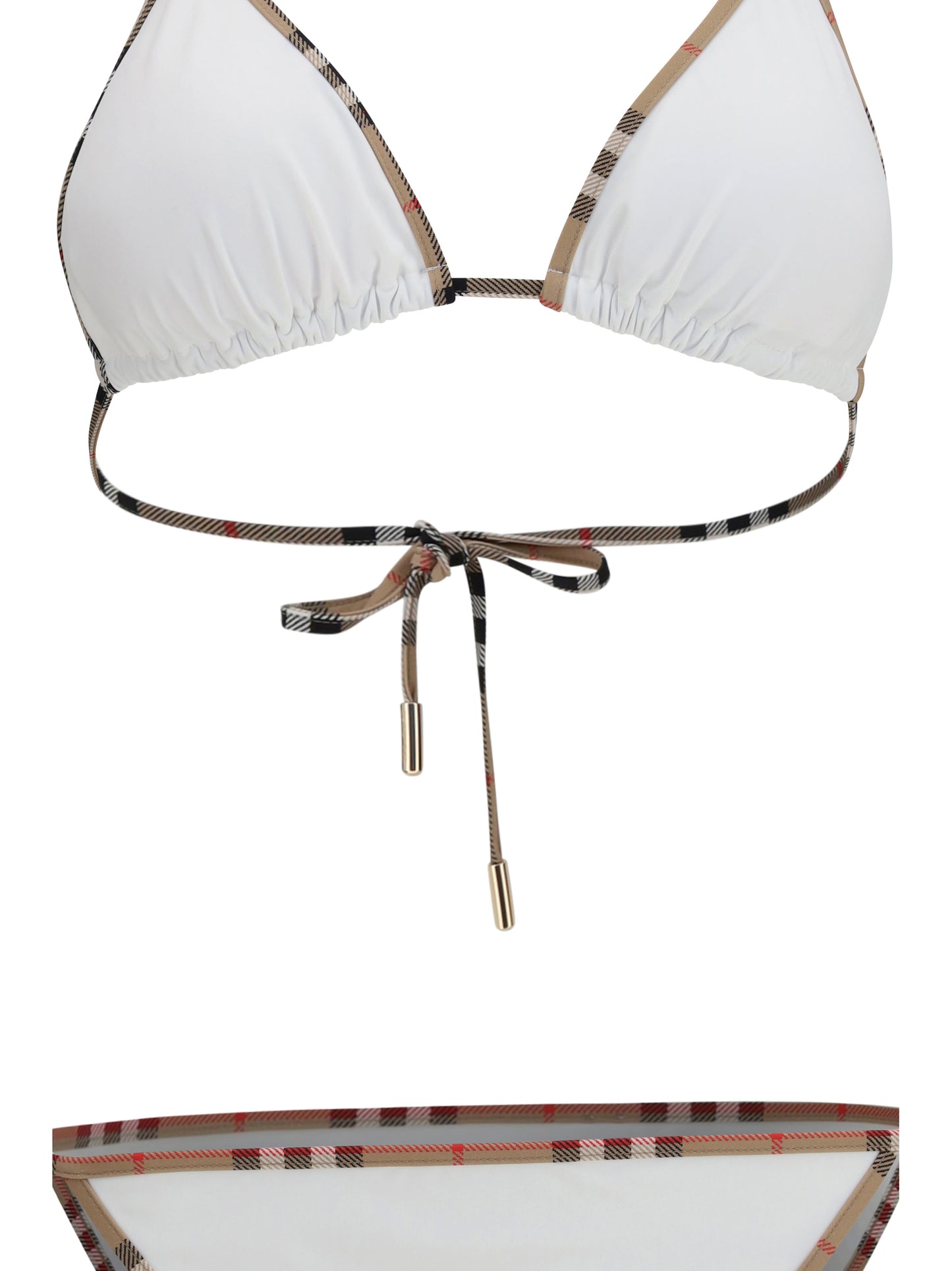 Burberry Women Check Detail Triangle Bikini BURBERRY