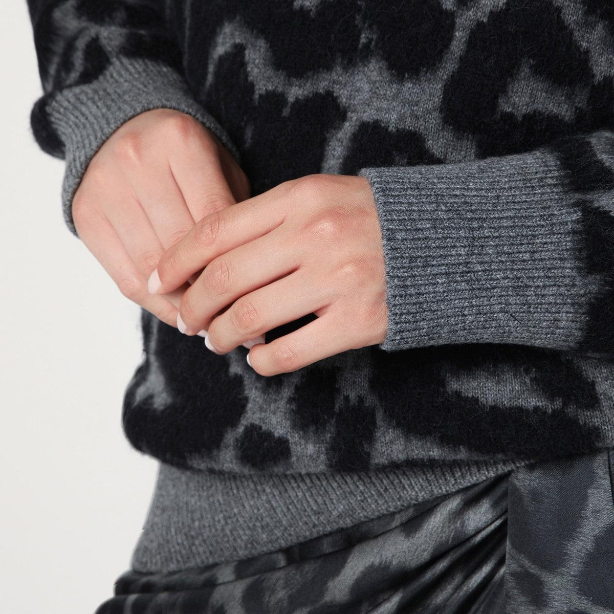 Stella Mccartney Leopard Print Turtleneck Sweater In Wool Women STELLA MCCARTNEY