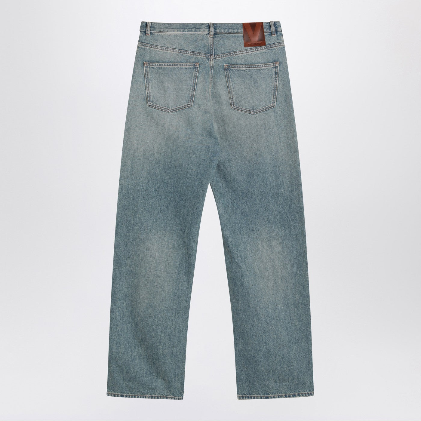 Valentino Light Blue Jeans With Washed Effect Men VALENTINO
