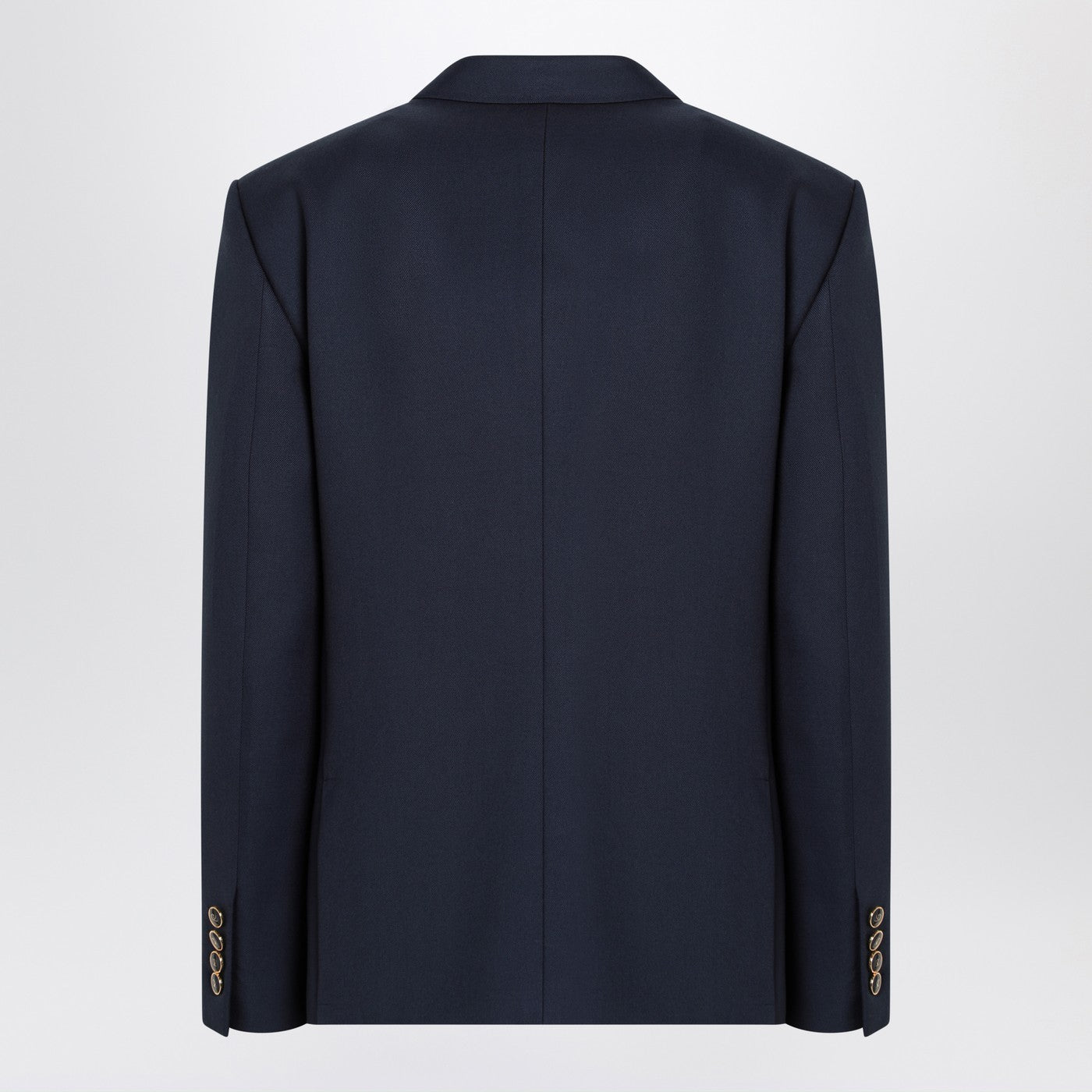 Valentino Blue Single-Breasted Wool Jacket Men VALENTINO