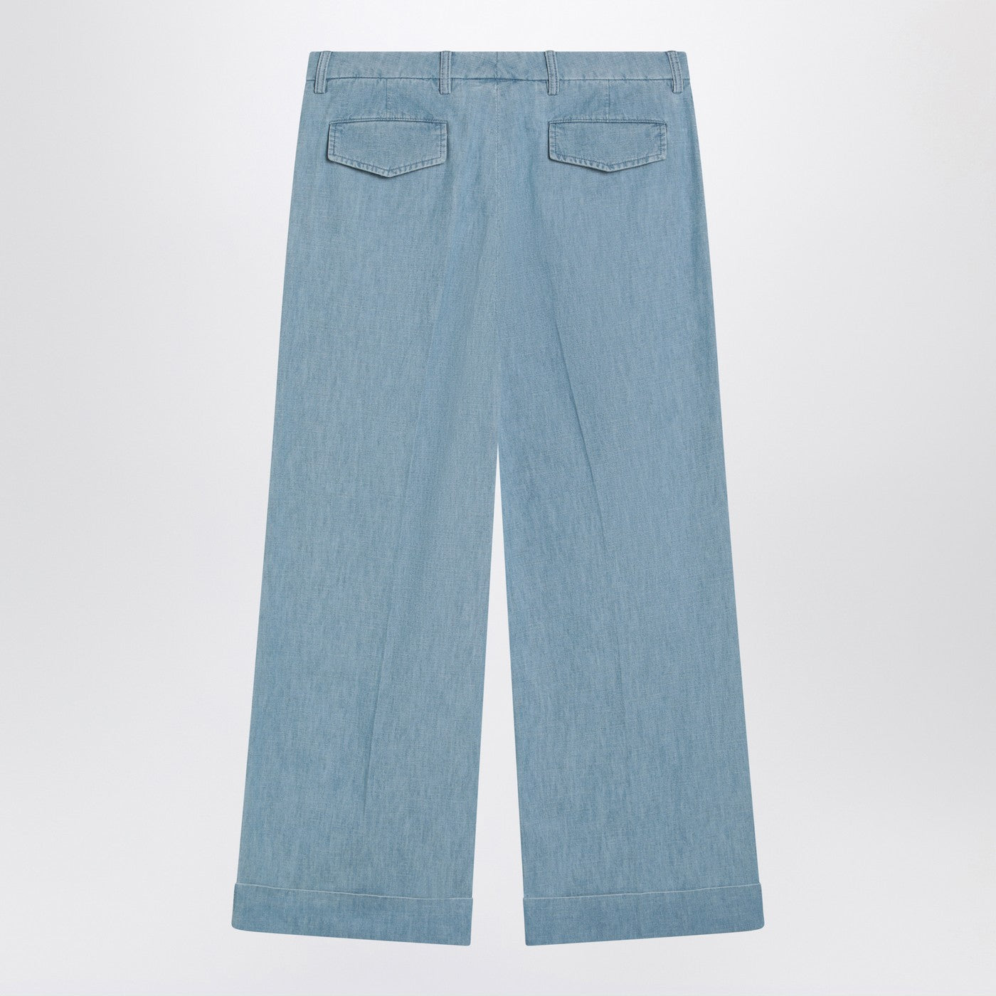 Valentino Light Blue Wide Jeans With Cuff Men VALENTINO
