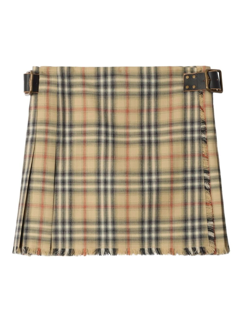 Burberry Women Mini Kilt In Check Wool BURBERRY