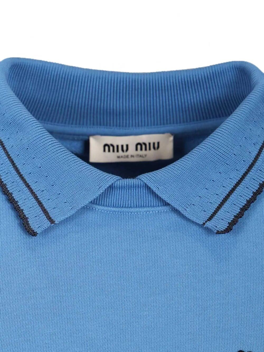 Miu Miu Women Sweatshirt With Embroidered Logo MIU MIU