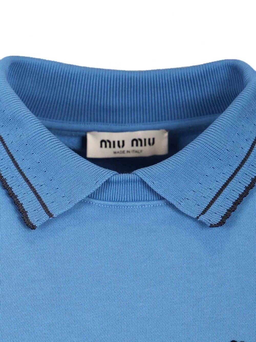 Miu Miu Women Sweatshirt With Embroidered Logo MIU MIU