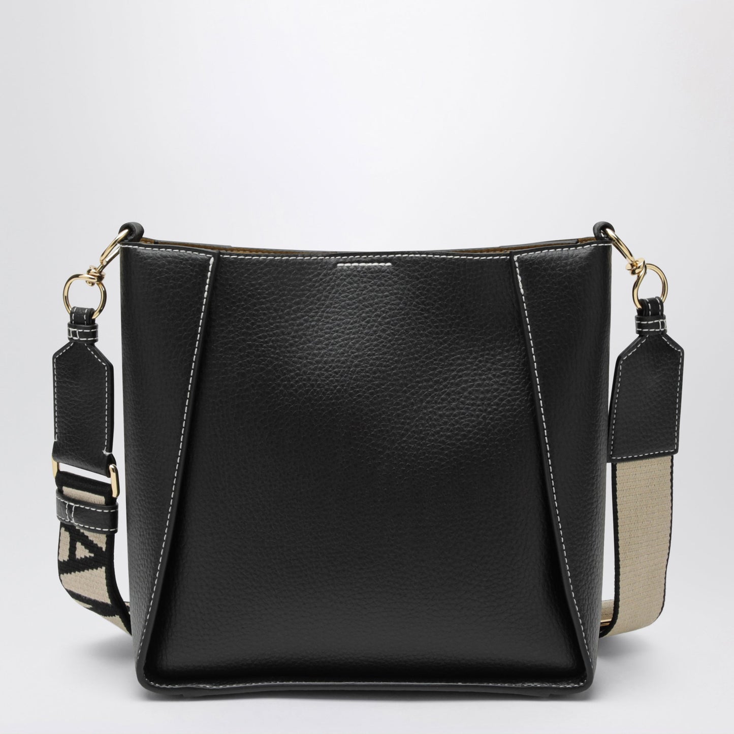 Stella Mccartney Square Black Crossbody Bag With Logo Women STELLA MCCARTNEY