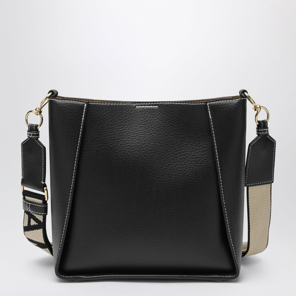 Stella Mccartney Square Black Crossbody Bag With Logo Women STELLA MCCARTNEY