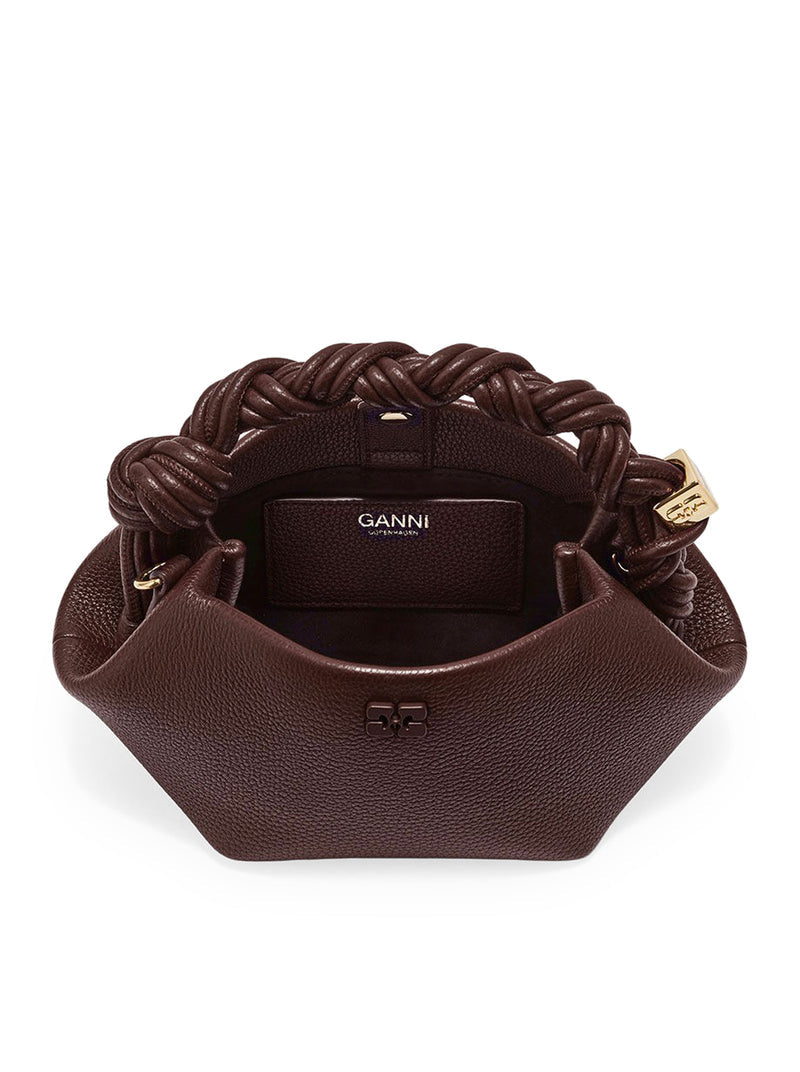 Ganni Women Mini Bou Bag In Garnet Brown GANNI