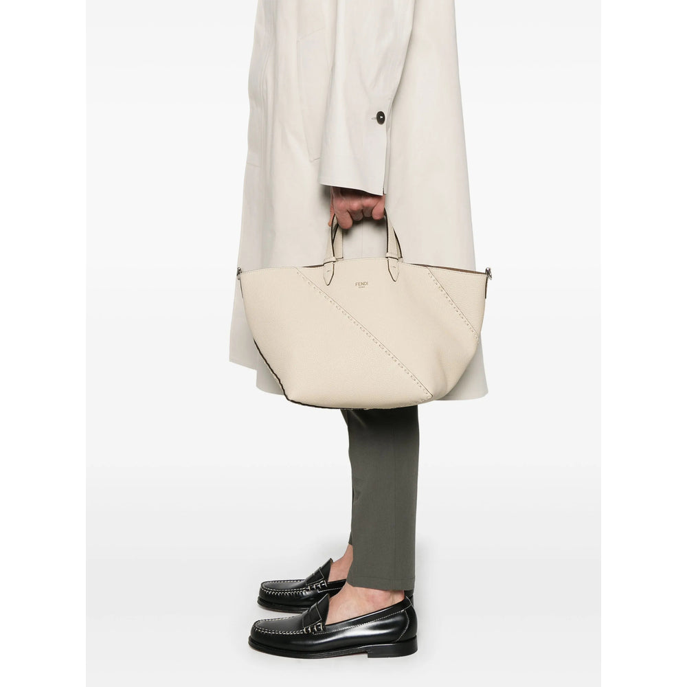 Fendi Neutrals Tote Bags Men FENDI