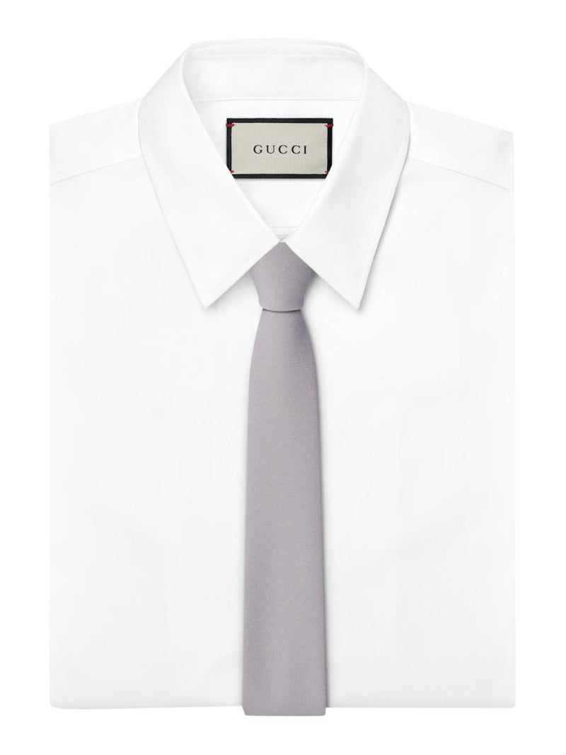 Gucci Men Silk Tie With Crepe Effect GUCCI