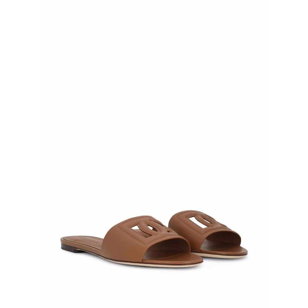 Dolce & Gabbana Brown Flip-Flops & Slides Women DOLCE & GABBANA