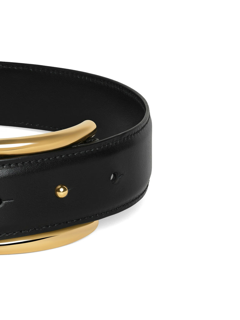 Alaia Women Curved Leather Belt ALAIA
