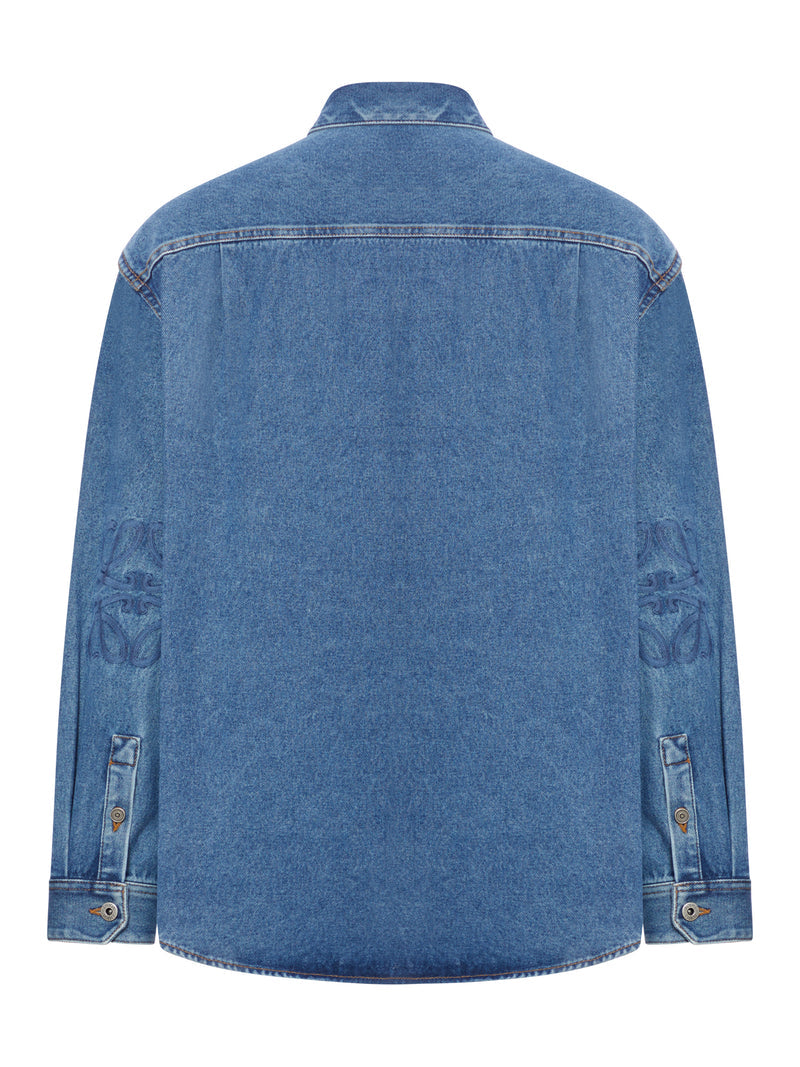 Loewe Men Denim Anagram Overshirt LOEWE
