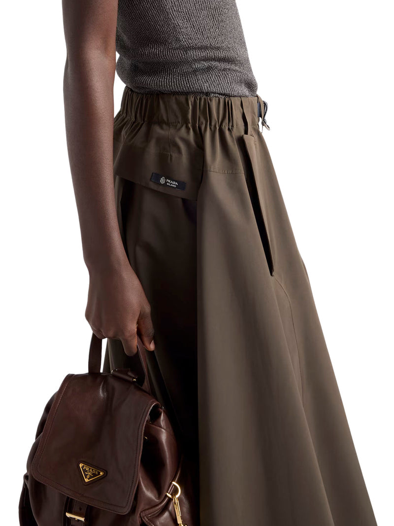 Prada Women Wide Skirt In Technical Canvas PRADA
