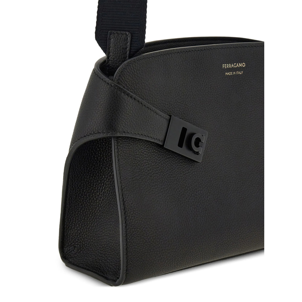 Ferragamo Black Messenger Bags Men FERRAGAMO