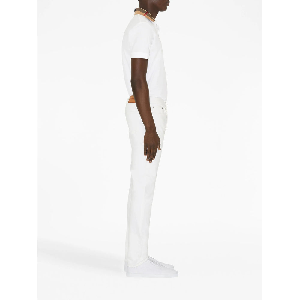 Burberry White Polo Shirts Men BURBERRY