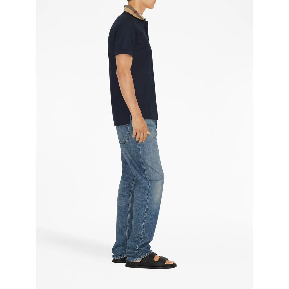 Burberry Blue Polo Shirts Men BURBERRY