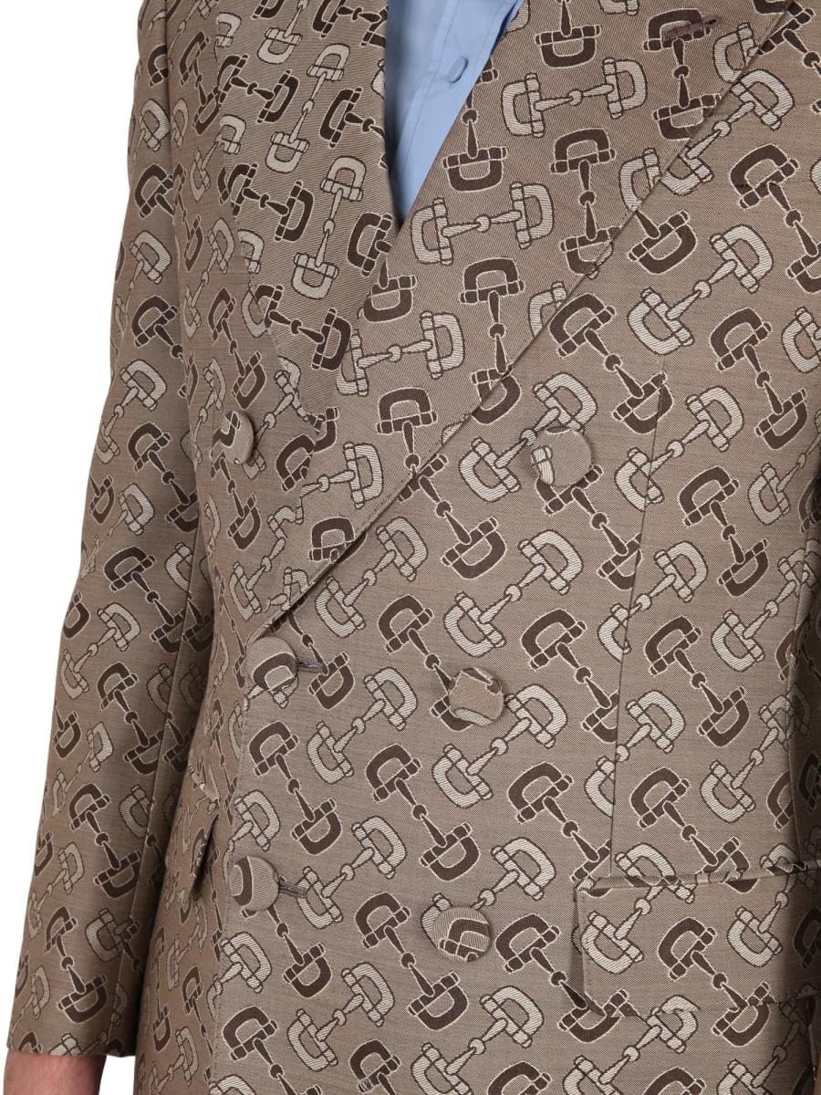 Gucci Men Maxi Clamp Pattern Cotton Jacket GUCCI