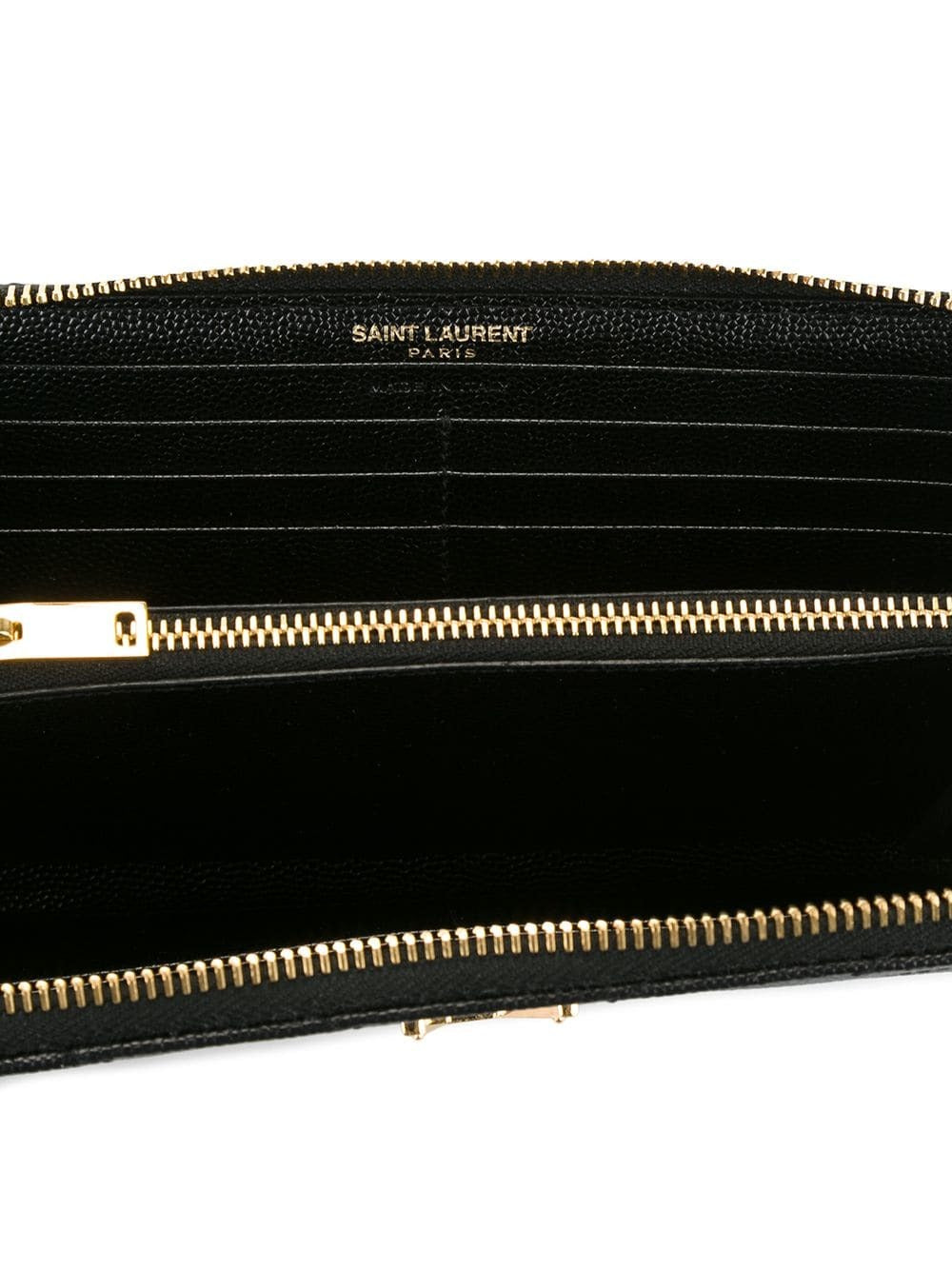 Saint Laurent Women Cassandre Matelassé Zip Around Wallet In Grain De Poudre Leather SAINT LAURENT