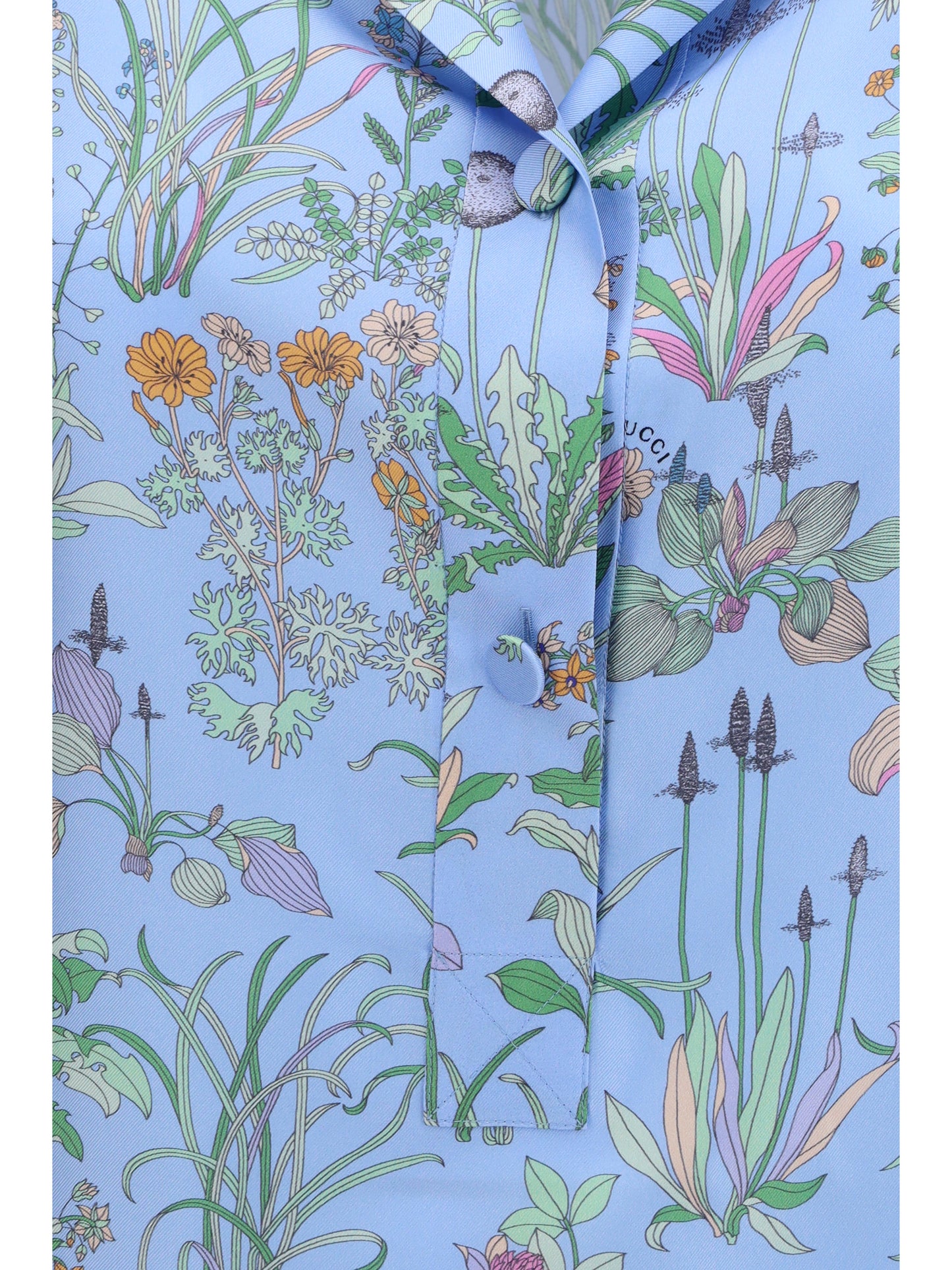 Gucci Women Printed Silk Twill Shirt GUCCI