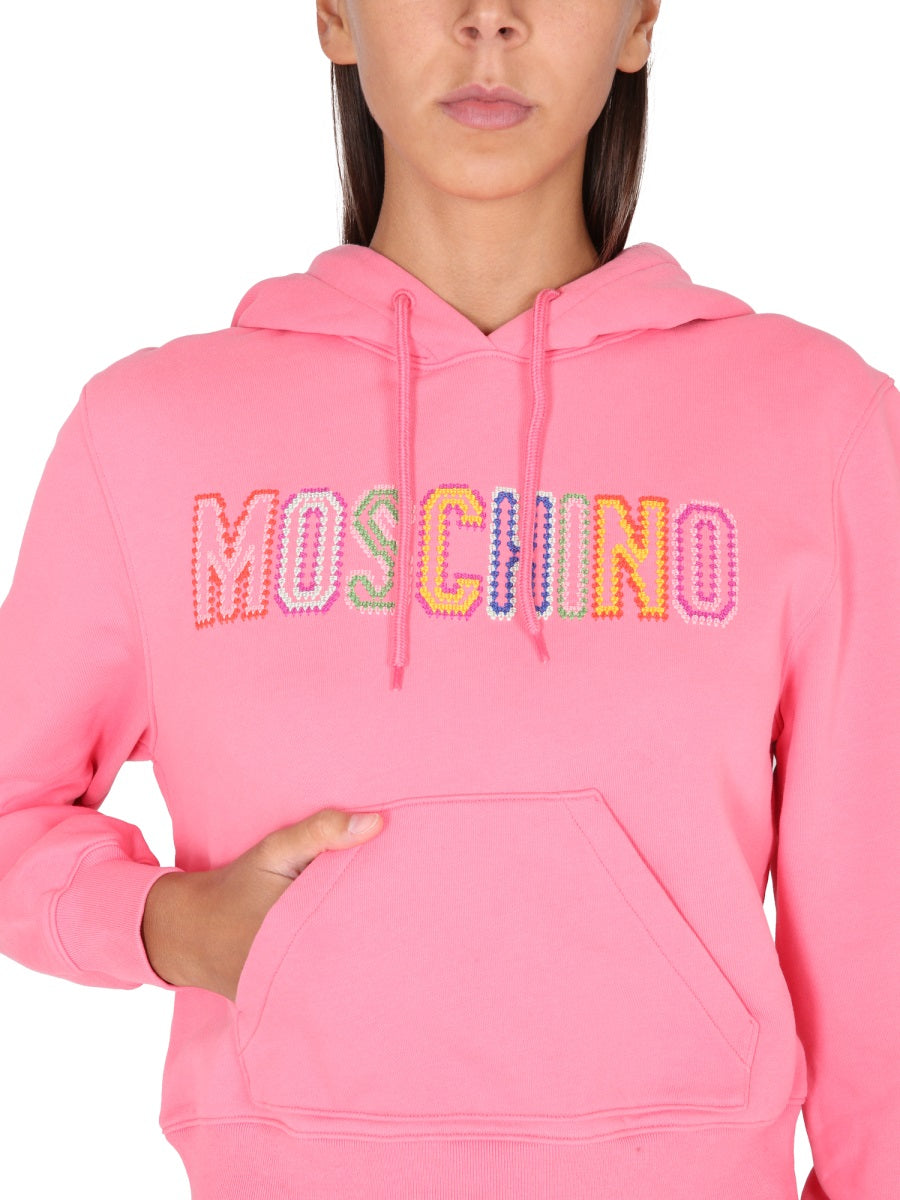Moschino Women Logo Crochet Sweatshirt MOSCHINO