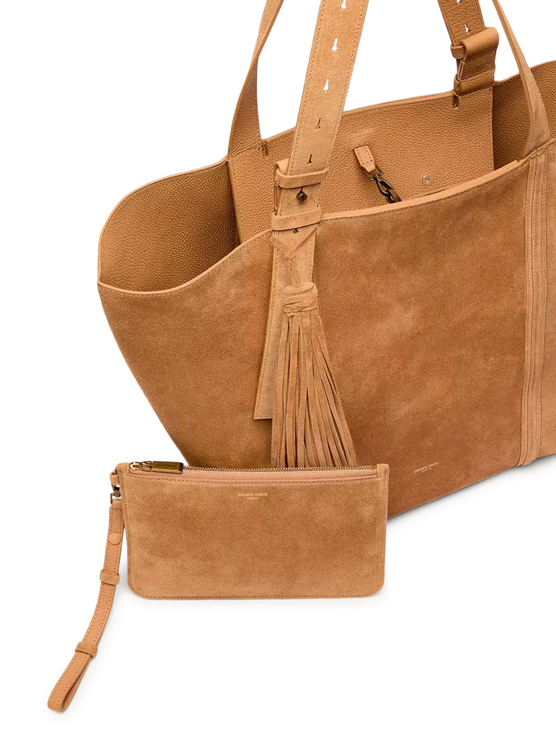 Golden Goose Deluxe Brand Women 24/7 East West Bag In Suede With Fringes GOLDEN GOOSE