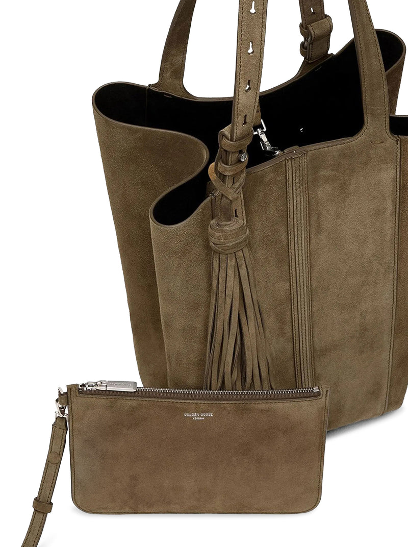 Golden Goose Women Golden Goose Deluxe Brand Women Suede Tote Bag With Fringes GOLDEN GOOSE