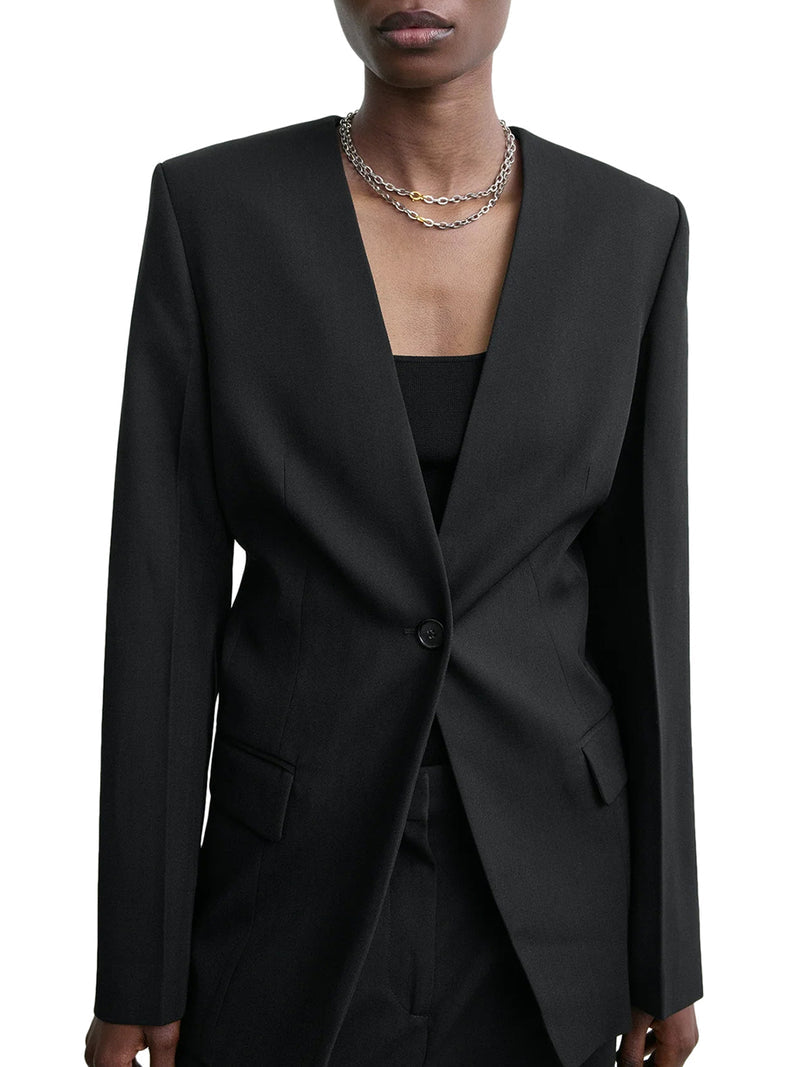 Toteme Women Single-Breasted Wool Blend Blazer TOTEME