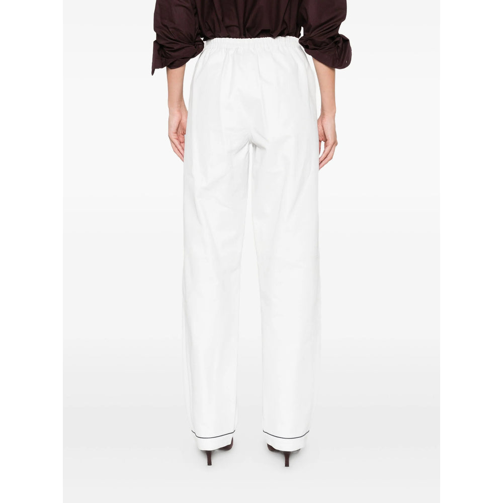 Prada White Trousers - Straight Trousers Women PRADA