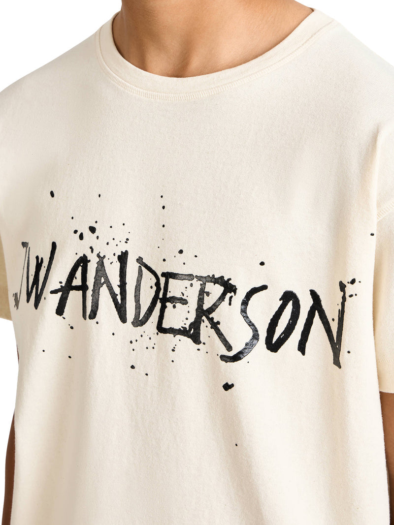 J.W.Anderson Men Circular T-Shirt In Ecru Jersey J.W. ANDERSON