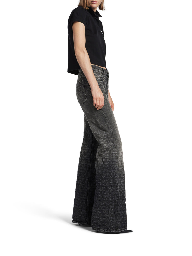 Balenciaga Women Women`S Black Wide-Leg Trousers BALENCIAGA