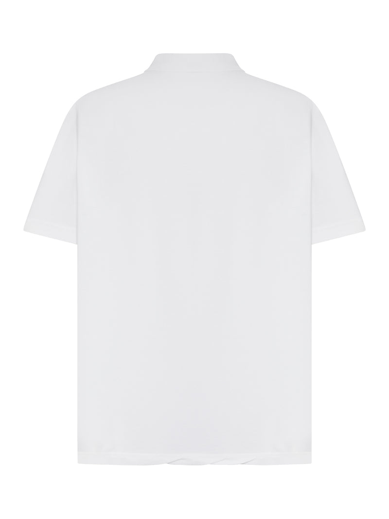 Balenciaga Men Cotton Pique Polo Shirt With Sport Icon Logo BALENCIAGA