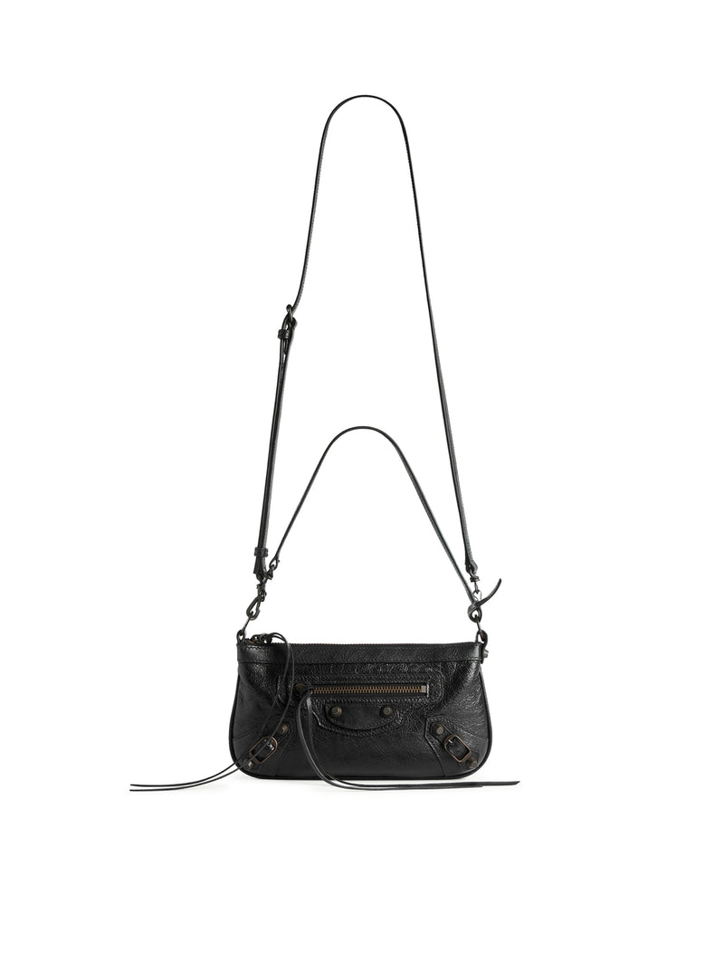 Balenciaga Women Le City Clutch With Shoulder Strap In Arena Lambskin BALENCIAGA