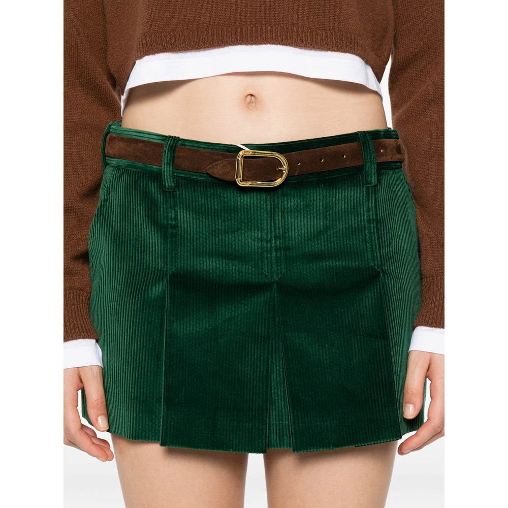 Miu Miu Green Skirts - Pleated Skirts Women MIU MIU