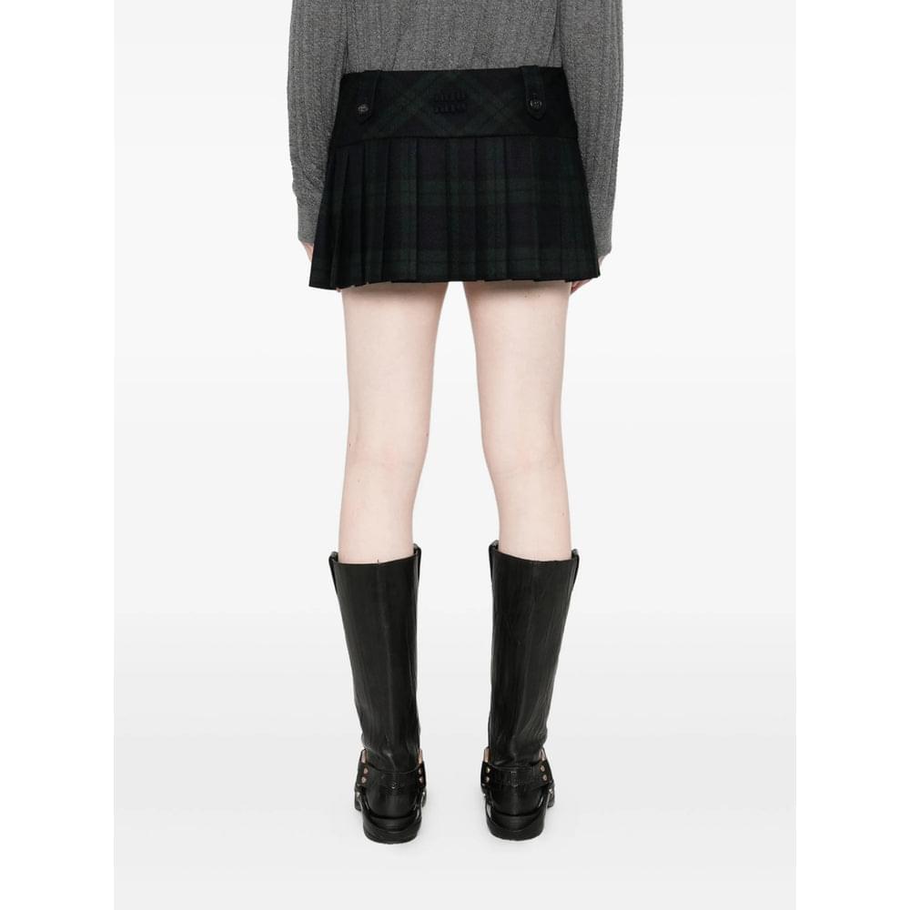 Miu Miu Blue Skirts - Pleated Skirts Women MIU MIU