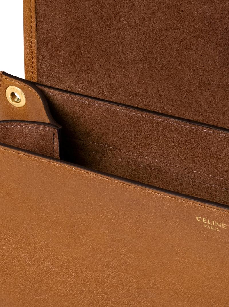 Celine Women Triomphe Soft Saddlebag In Soft Polished Calfskin CELINE